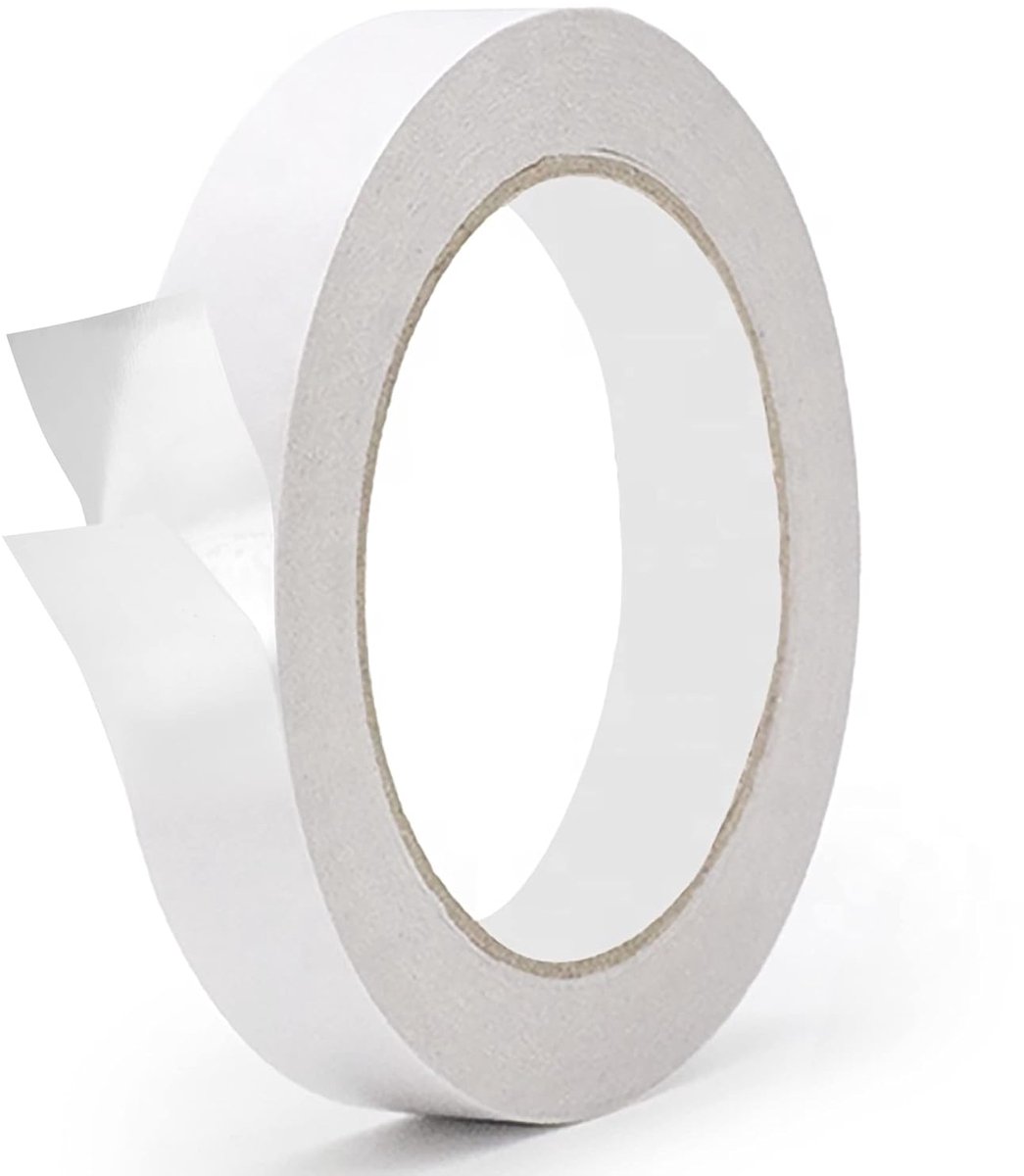 SnelShoppen - Double Sided Tape Extra Strong Thin - Transparante Plakband voor DIY, Scrapbooking, Knutselen - 18mm x 20m - Extra Sterke Hechting