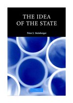 Boek met de titel "The Idea of the State" door Peter J. Steinberger, met een abstracte blauwe achtergrond.