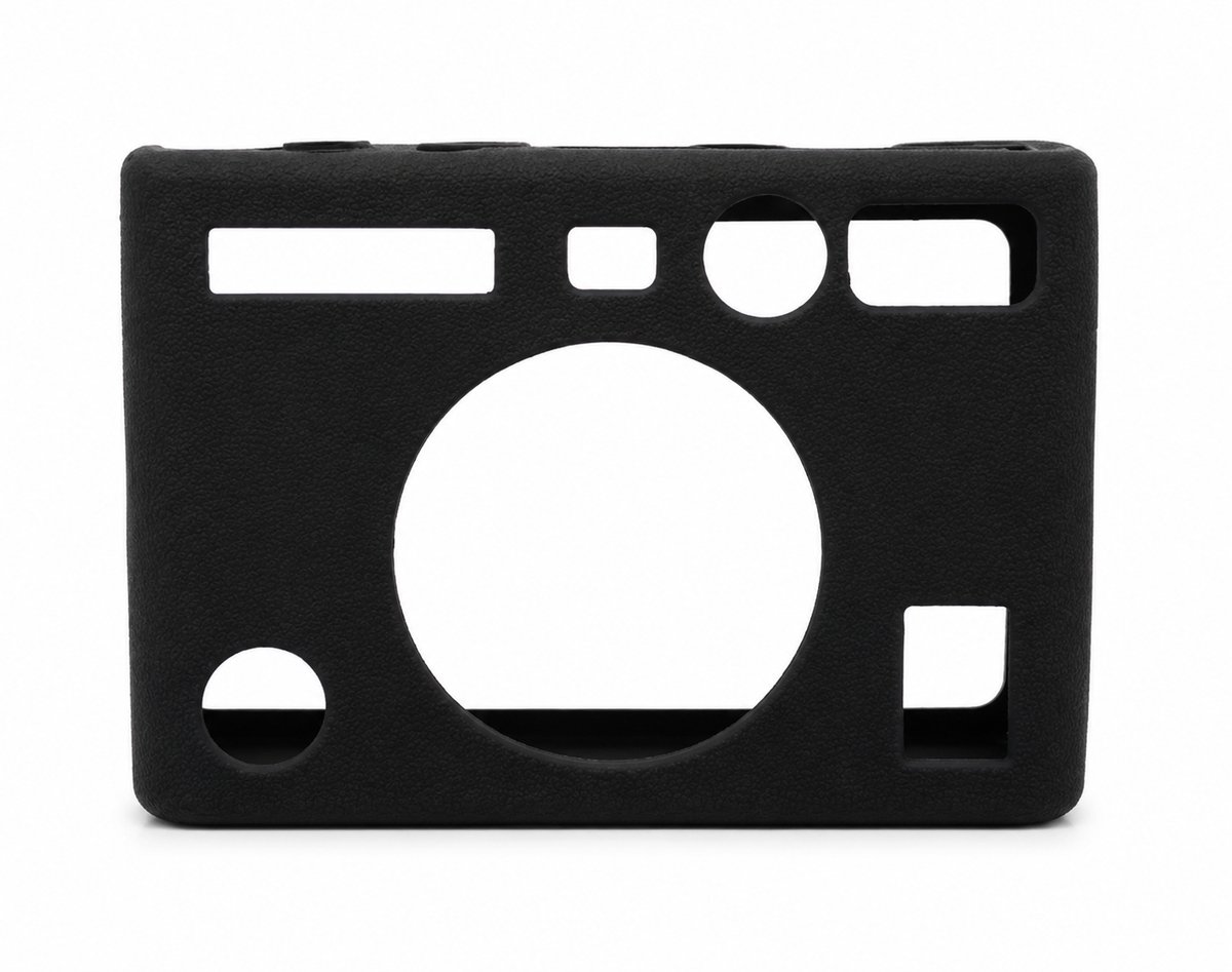 DrPhone CamGuard EVO – Siliconen Beschermhoes voor Fujifilm Instax Mini Evo – Krasbestendige Camera Case met Extra Grip – Zwart