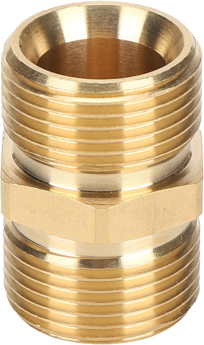 SnelShoppen - Hoge Druk Waterpomp Adapter Messing M22 Mannetje 14mm Slangconnector Koppeling, Koper Hoge Druk Spuit Adapter voor Snelle Koppeling Hoge