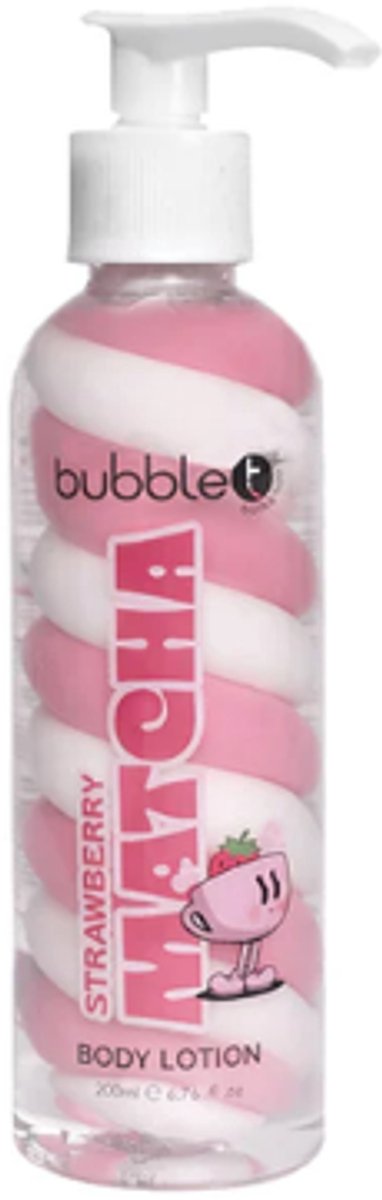 Bubble T Matcha Body Lotion - Strawberry Matcha | 1x 200 ml - Bodylotion met Aardbei & Matcha - Hydraterende Lichaamsverzorging