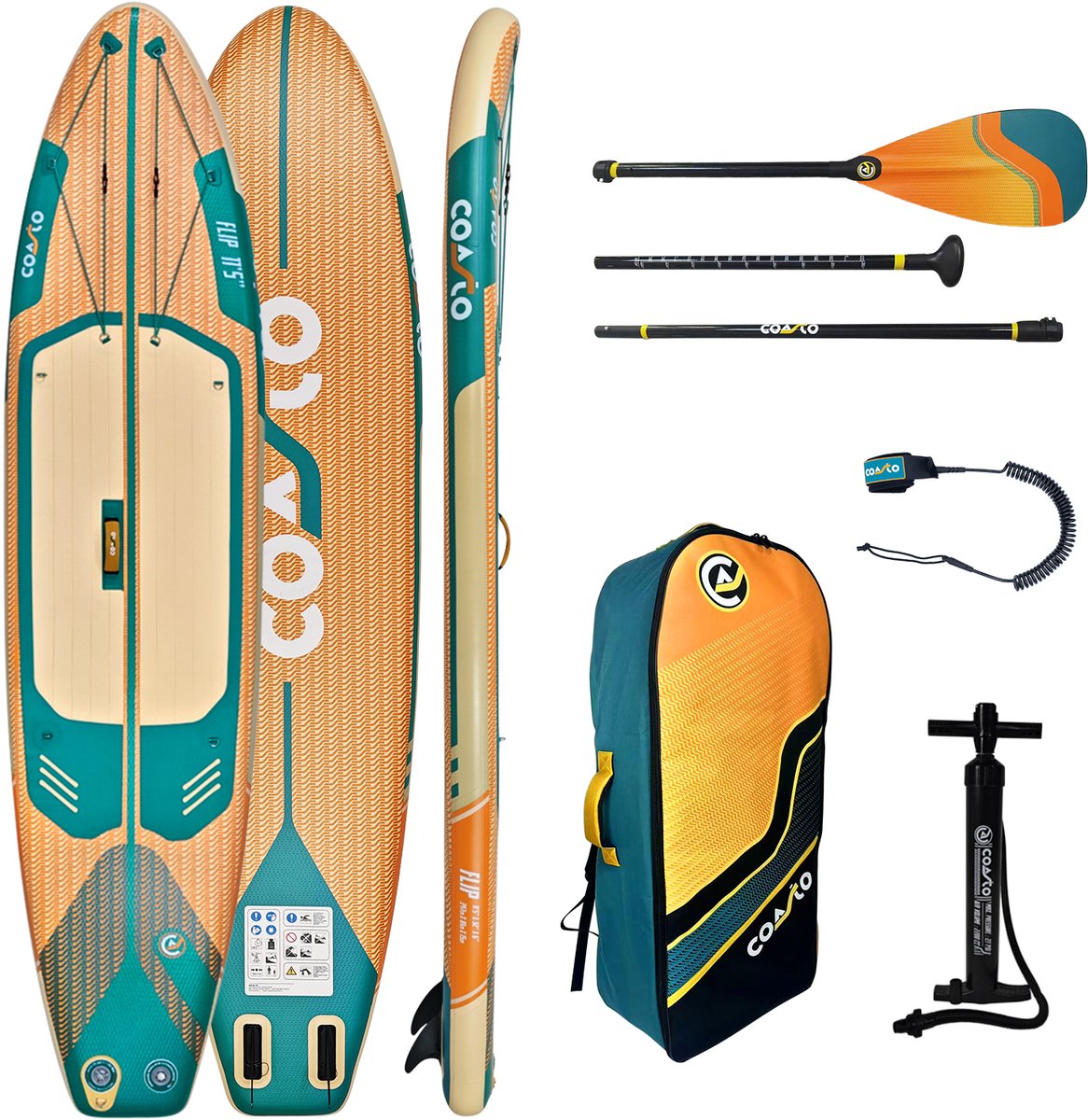 Coasto Flip 11'5 Sup Board 347cm Stabiel en Veelzijdige Sup