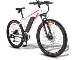 Fafrees 27,5 inch Elektrische Mountainbike - 250W Motor - Shimano 21 versnellingen - Mechanische Schijfremmen - Elektrische Fiets– Roestbestendige aluminiumlegering – 15AH –IPX4 Stadsfiets –Trekkingfiets –Wit