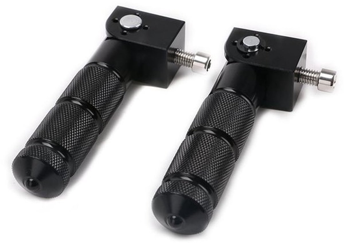 Voetsteuntjes - 1 paar/2 stuks - Voetsteun - Voetensteun Fiets - Universele 8 mm - 90 graden opvouwbare - Aluminium - Voetsteuntjes Fiets Achterop - Fiets Accessoires - Zwart