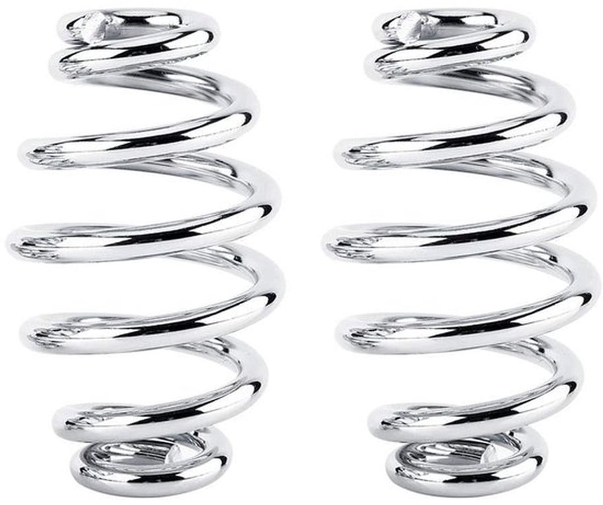 Duokon motorstoel veer, 1 paar 3 '' stalen stoelveren hardware beugel montageset voor motorfiets stoel 8,5 x 5 cm/3 '' x 2 ''(Chrome)