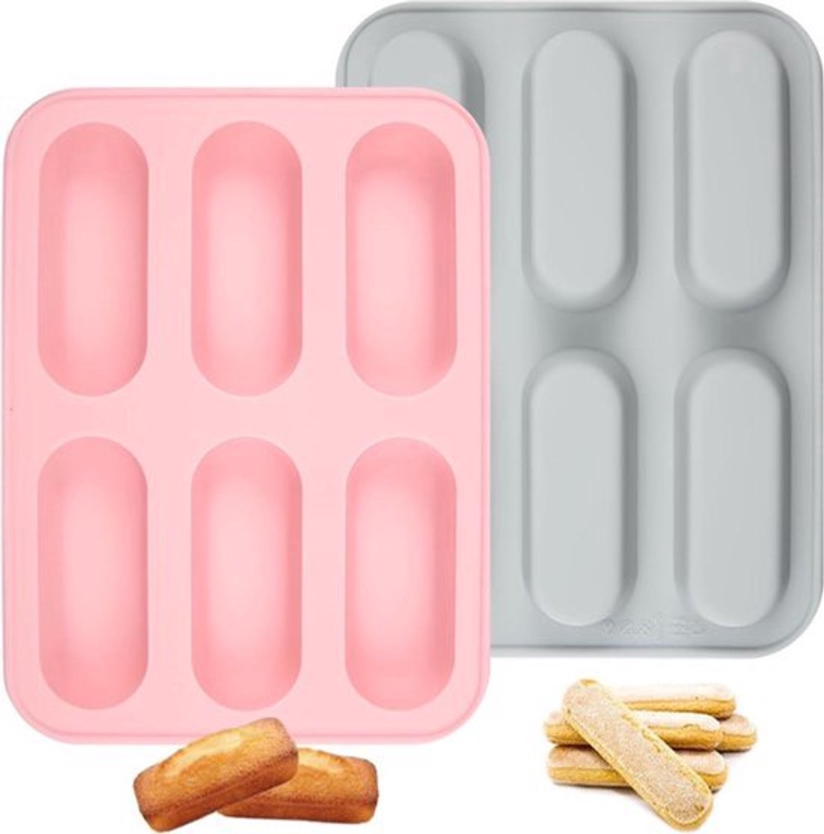 Siliconen Mini Bakvorm - Antiaanbak, 6 Holtes voor Kleine Bakken - Ideaal voor Grote Feesten en Gezinsleven