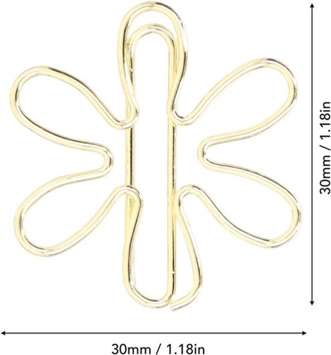 100 Schattige Metalen Paperclips met Bloemen- en Pijlontwerp - Herbruikbare Kleine Paperclip