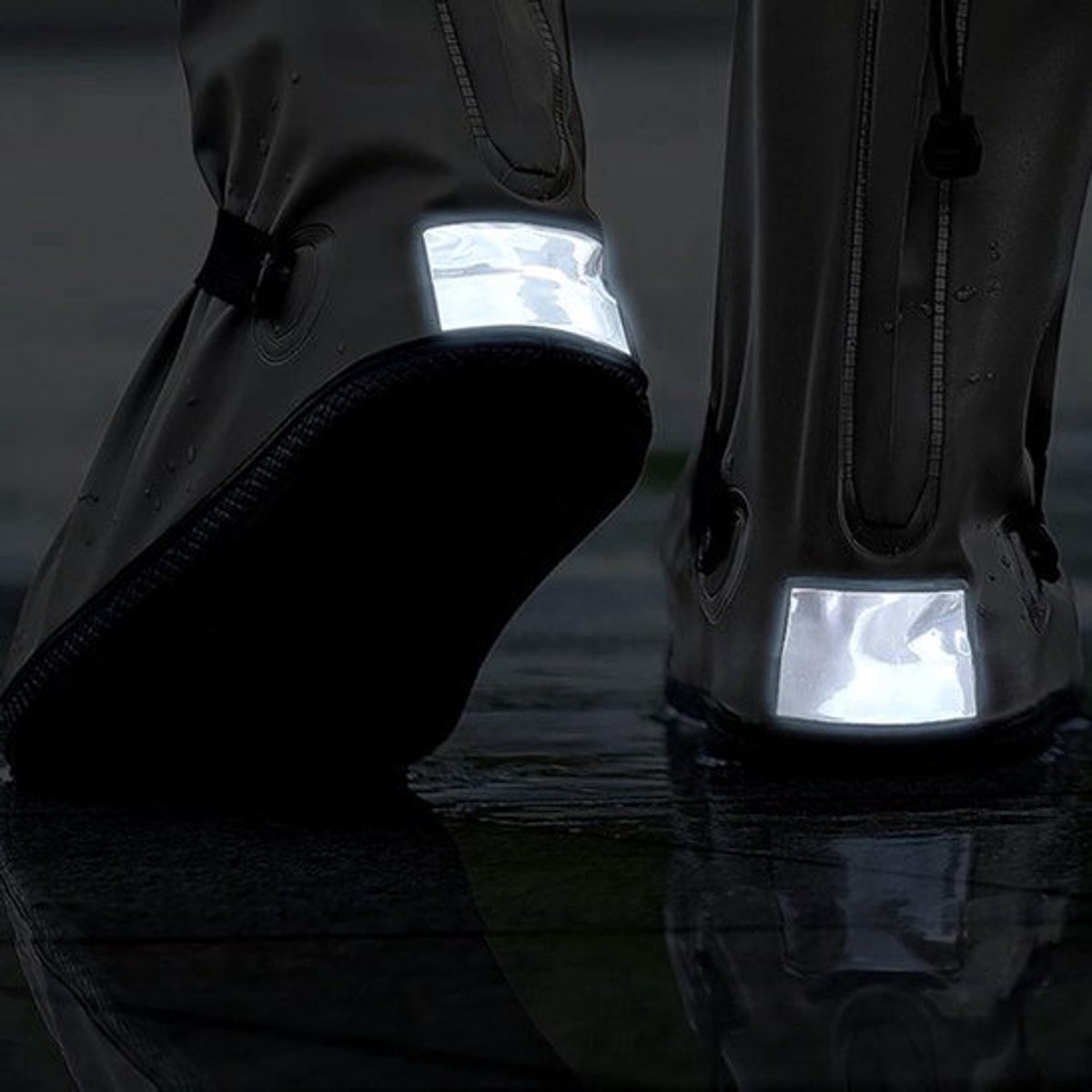 Herbruikbare Waterdichte Schoenhoezen - Opvouwbaar & Niet-Slip - Met Rits & Reflector - Voor Outdoor Sport - Wandelen, Klimmen, Camping - 1 Paar