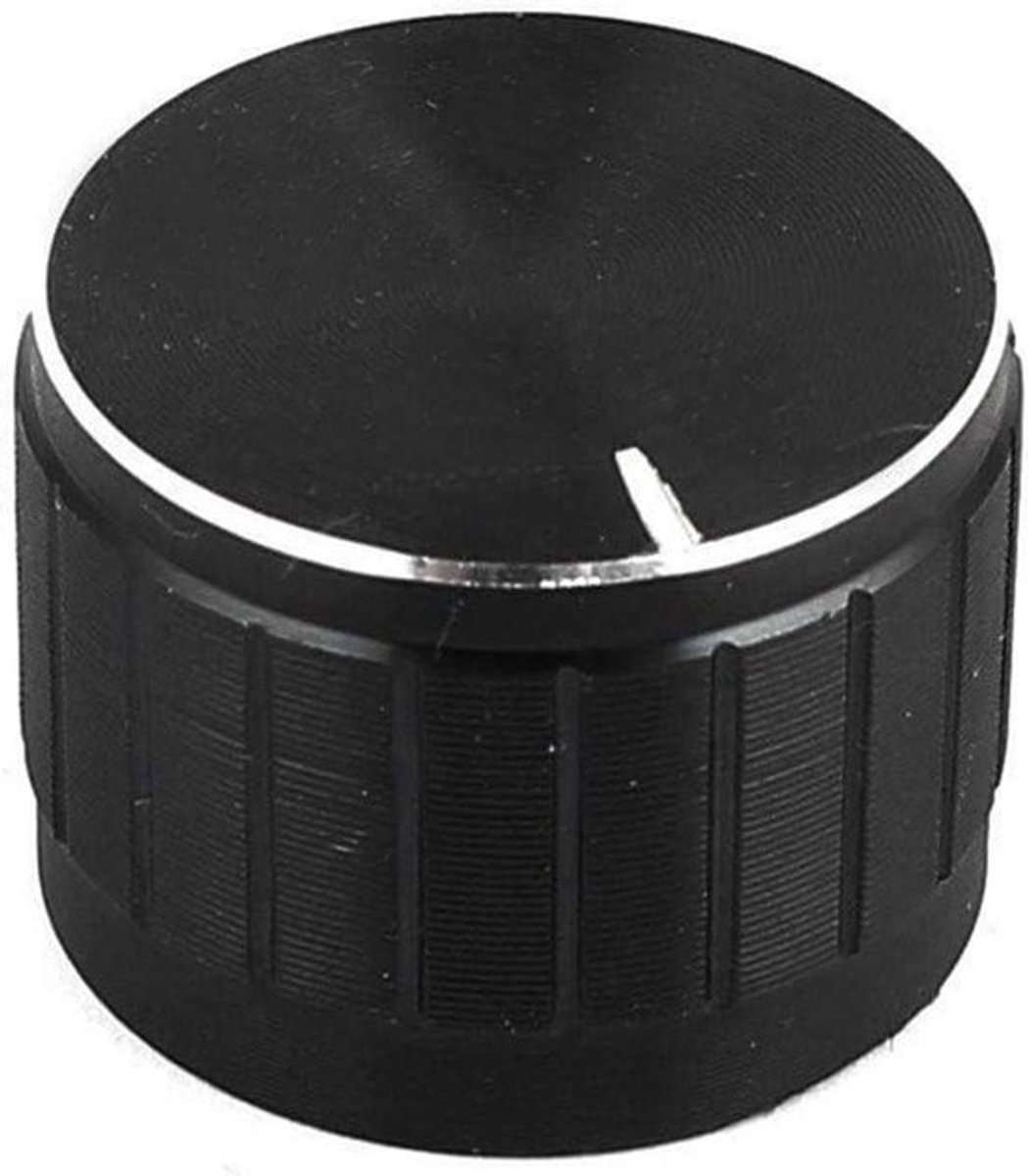 Metalen Gekartelde Potentiometerknoppen - Zwart (15/17/19/21/30/40 mm) voor 6 mm Roterende Potentiometer/Encoder