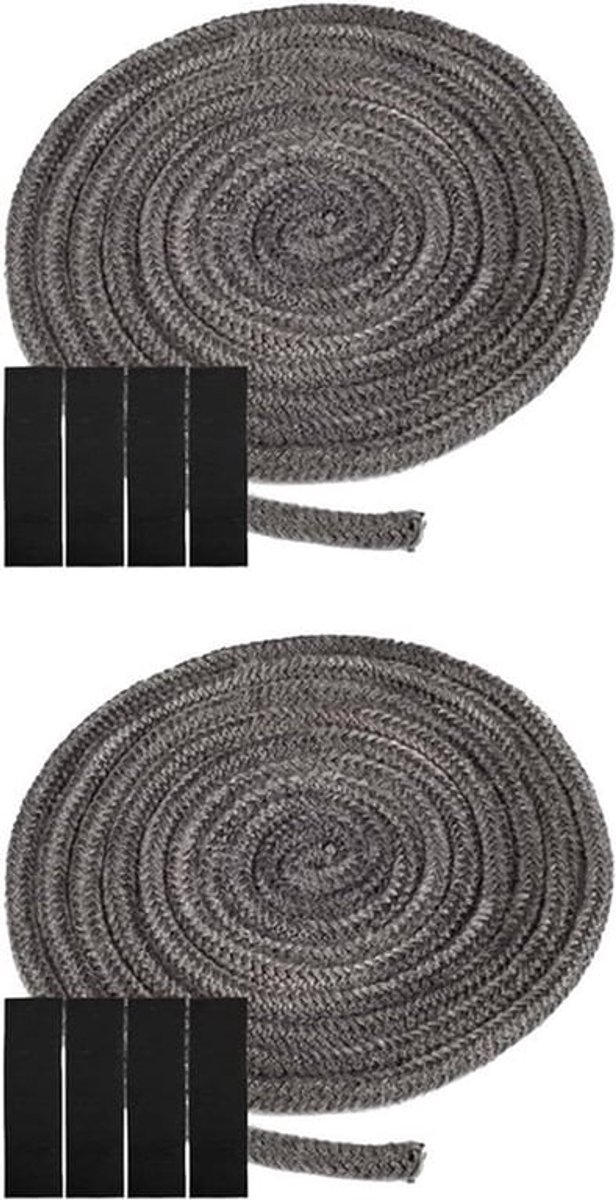 Oven Seal Cord Haard Seal 10 mm x 2.5 m 6 mm x 2.5 Vuurbestendige Vezel Lijn Deur Seal voor Fohns - Geschikt voor Veel Haarden, Schouwen, Fornuizen