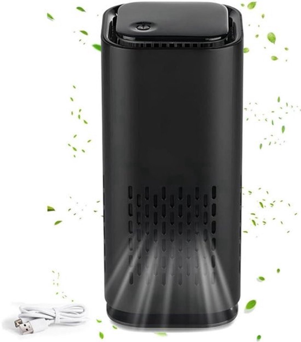 Stille USB Stekker Luchtzuiveraar met Actieve Koolstof voor Auto Thuis Slaapkamer - Verwijdert Stof, Pollen, Rook, Geur