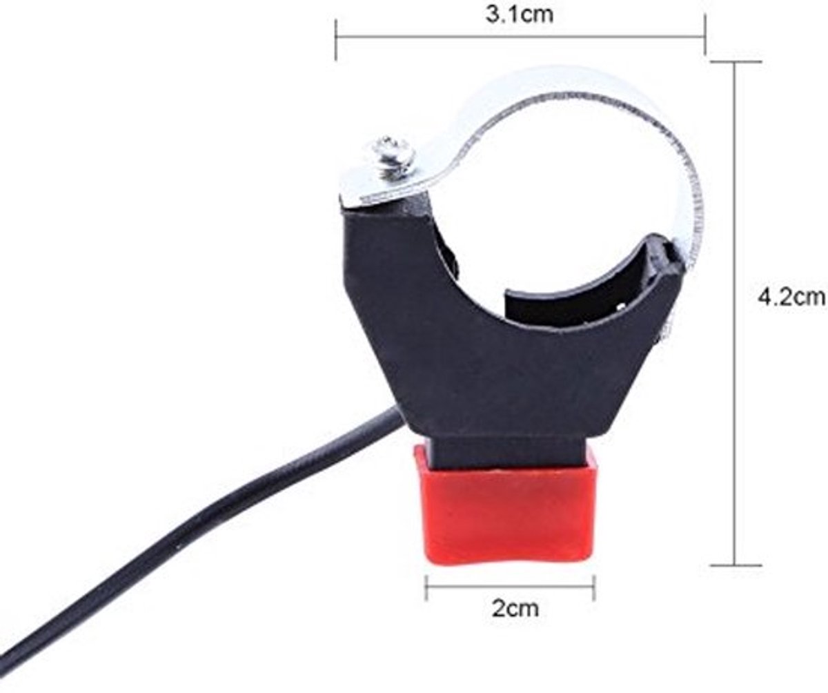 Universele Mini Moto Quad Crossmotor Stop Switch Knop Fit 22mm Stuur Motorfiets Veiligheid Motor Stop Flameout Schakelaar Met Lijn Automotive schakelaars