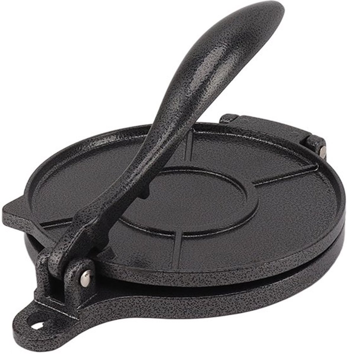 Roti Maker, duurzame multifunctionele aluminiumlegering, efficiënte tortillapers, veilige handleiding voor de keuken (20 cm zwart)