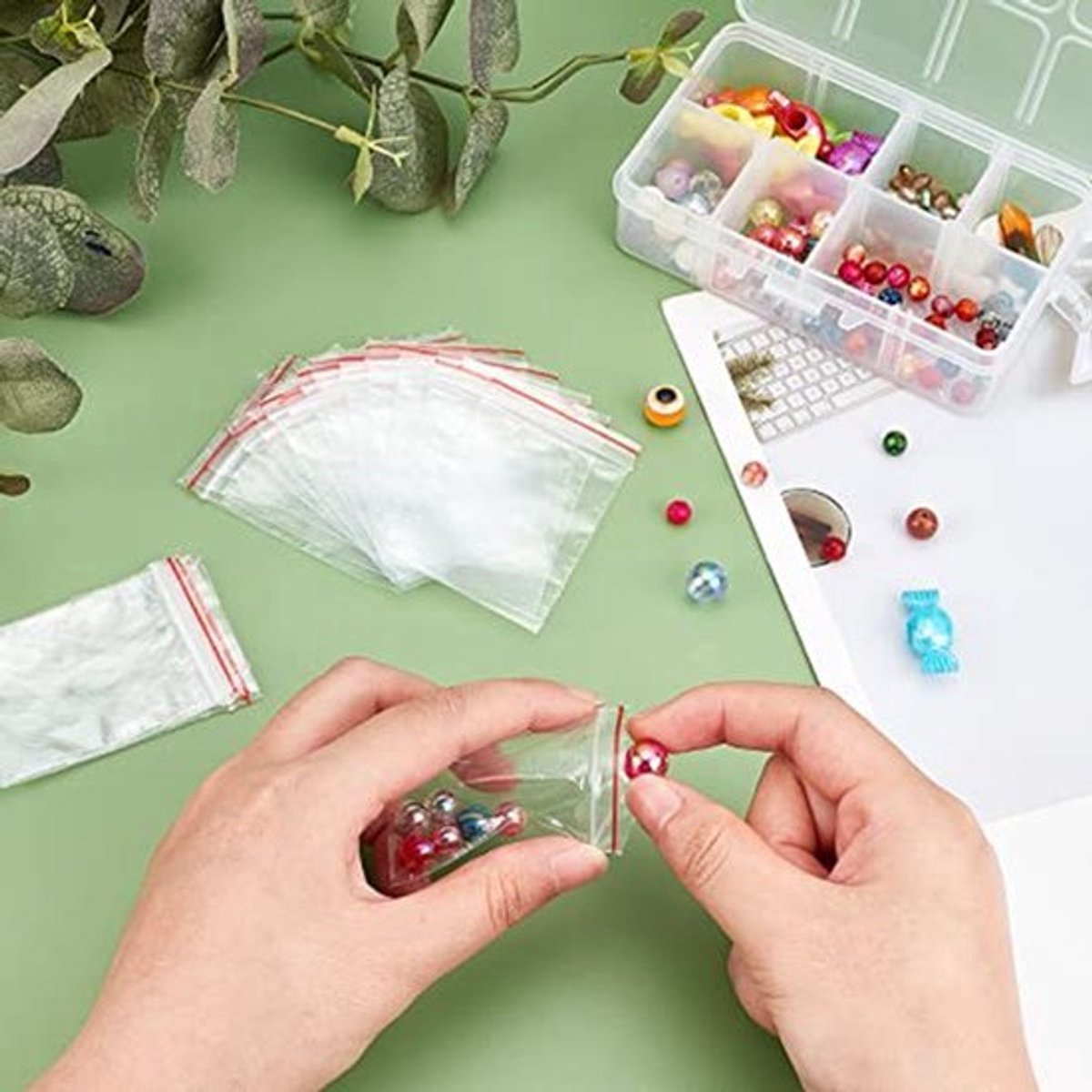 200 Transparante Plastic Zipzakken - 6,5 x 4 cm, Resealable