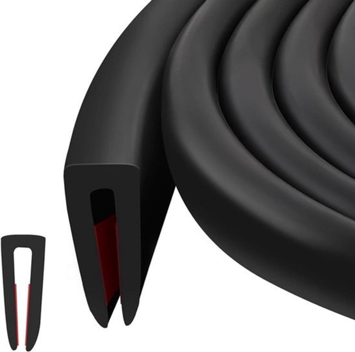 Flexibele EPDM Rubberen Randbescherming voor Autodeur - Weerbestendig - 15 mm x 6 m - Zwar