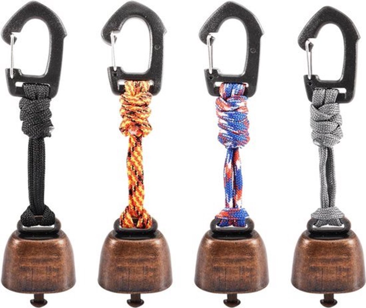 4 stuks gietijzeren belletjes voor berenafweer - ideaal voor wandelen, bergbeklimmen, reizen en kamperen