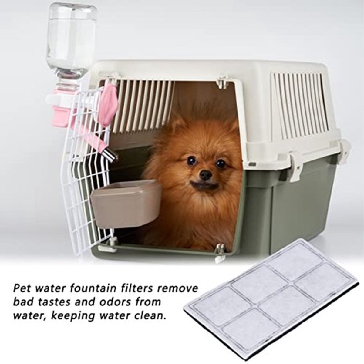 5.55x3.27x0.20in Vierkante Kat Fonteinen Filters, 12 Stuks Dieren Water Fontein Filter, Kat Hond Water Fontein Filters Geschikt voor Drinkwell, Geactiveerde Koolstof Kat Fontein Filter