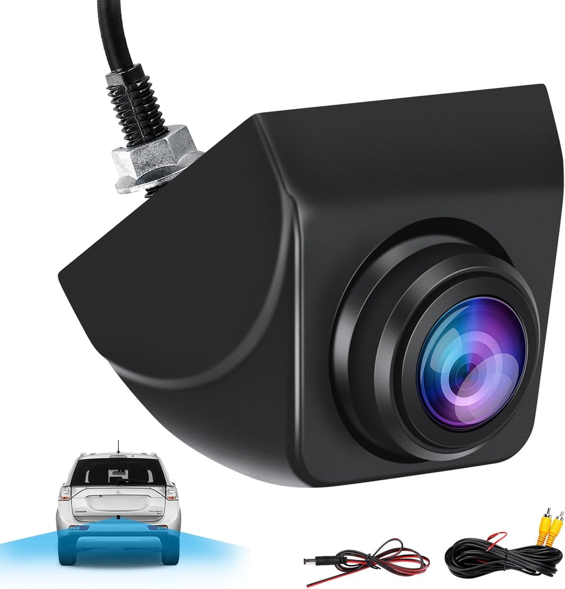 SnelShoppen - AHD 1080P Auto Achteruitrijcamera, 360° Draaibaar, Groothoek, IP68 Waterdicht, HD Nachtzicht voor SUV, Camper, Bestelwagen