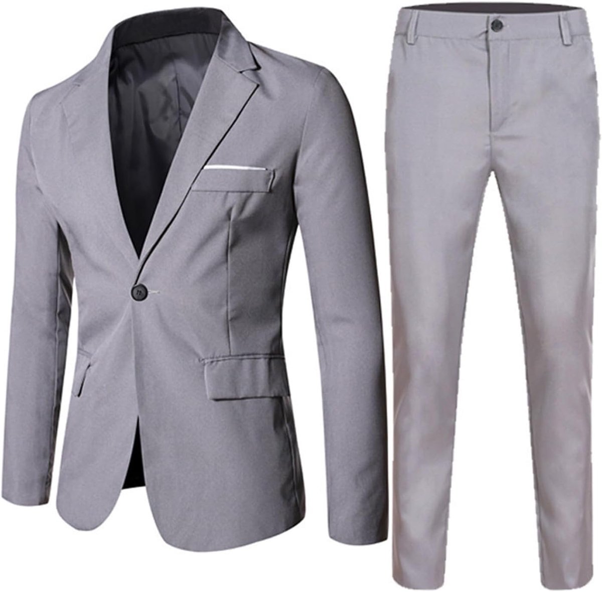SnelShoppen - Jongens Outfits Set - 2 Stuks Kleding voor Peuters - Lente Lange Mouwen Broek en Mantel - Solide Kleuren - Perfect voor Feest, Spelen en