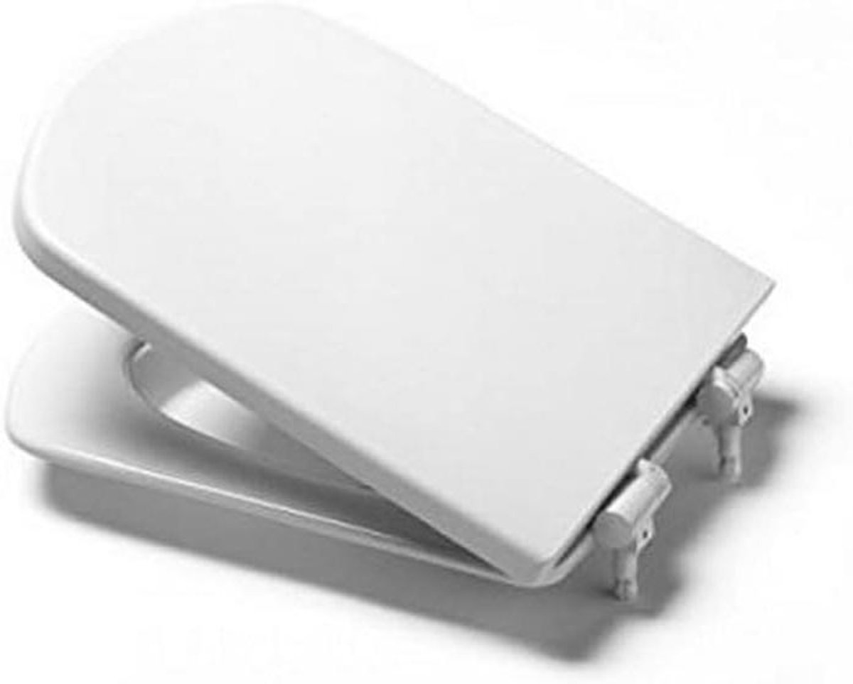 Toiletbril - Zitting Deksel - Badkamer Vernieuwen - Soft Close Mechanisme - Compact Model - Pergamon Wit