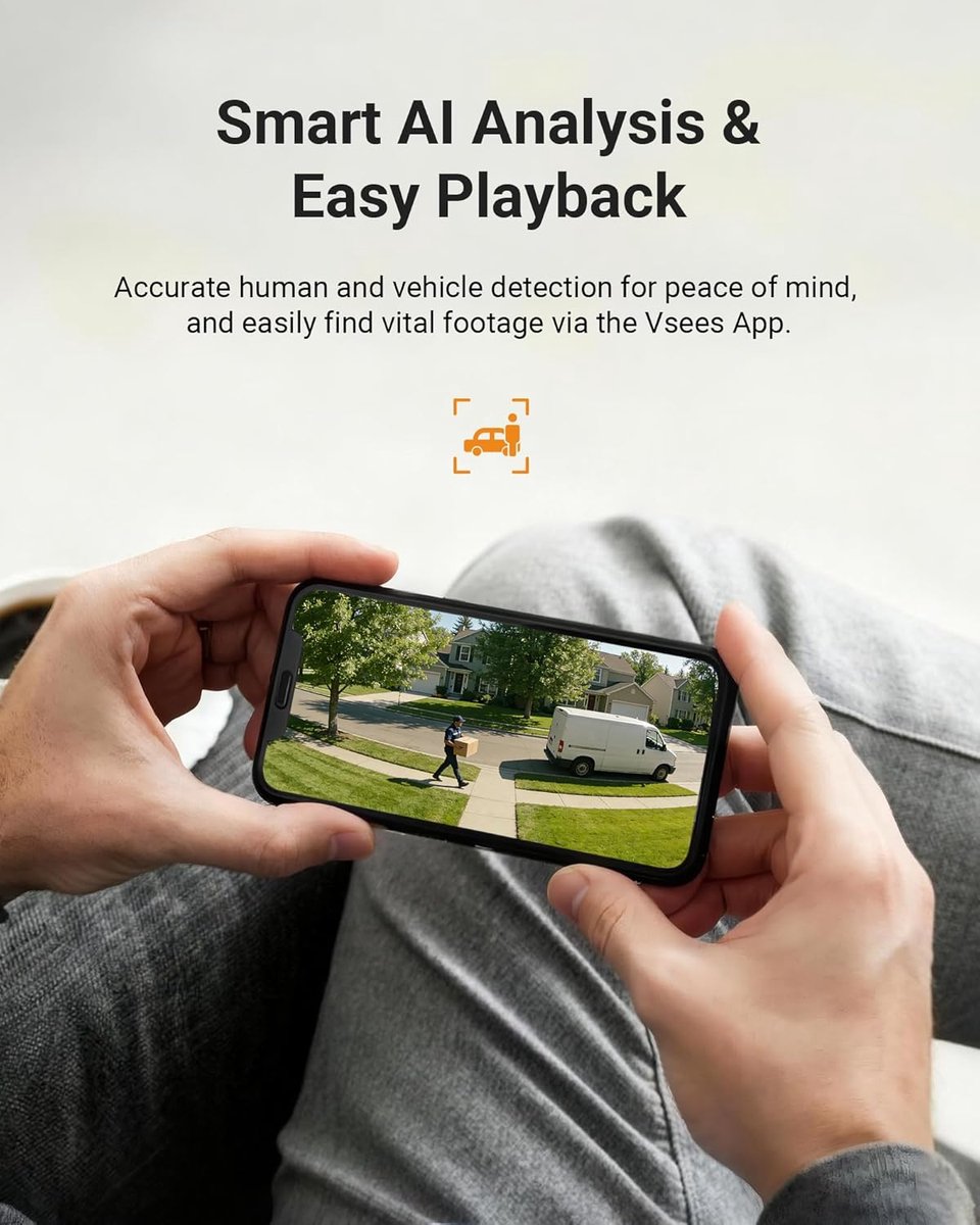 SnelShoppen - H.265+ Buiten Videobewakingsset FHD 1080P DVR 8CH 500GB met AI-detectie Personen en Voertuigen, 24/7 Huisbewaking, Bulletcamera Zwart