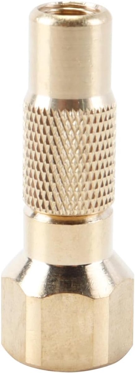SnelShoppen - Messing Schrader Vrouwelijk naar 1/4 NPT Vrouwelijk Verbinding voor Bandenpomp, Duurzame Adapter voor Auto, Fiets en Motorfiets, 13mm Bi