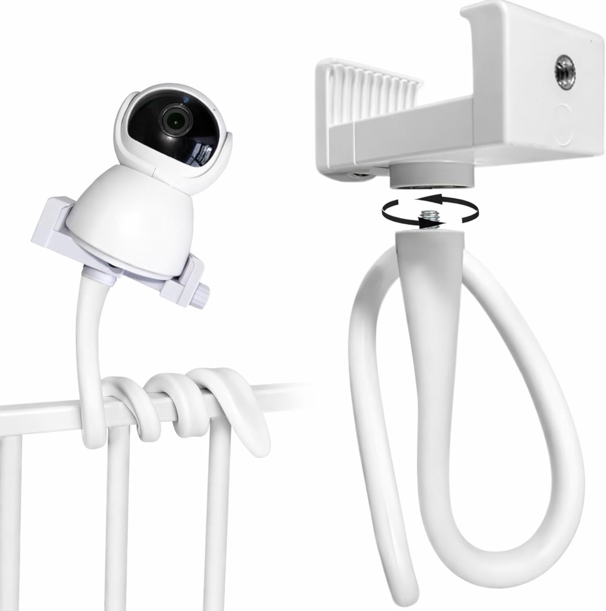 SnelShoppen - Universele Babyfoon Houder 2-delig - Babyfoonhouder Monitor - Accessoires voor Signaleringstoestellen - Veilig en Betrouwbaar - Geschikt