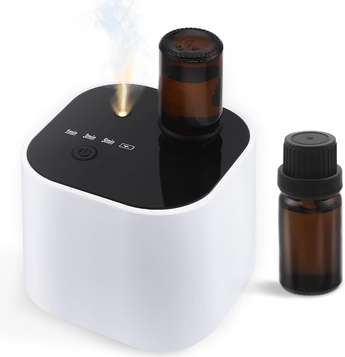 SnelShoppen - Waterloze Essentiële Olie Diffuser - Mini Draadloze Aromatherapie Diffuser met Batterij - Compact en Licht - Circulaire Geurverspreiding