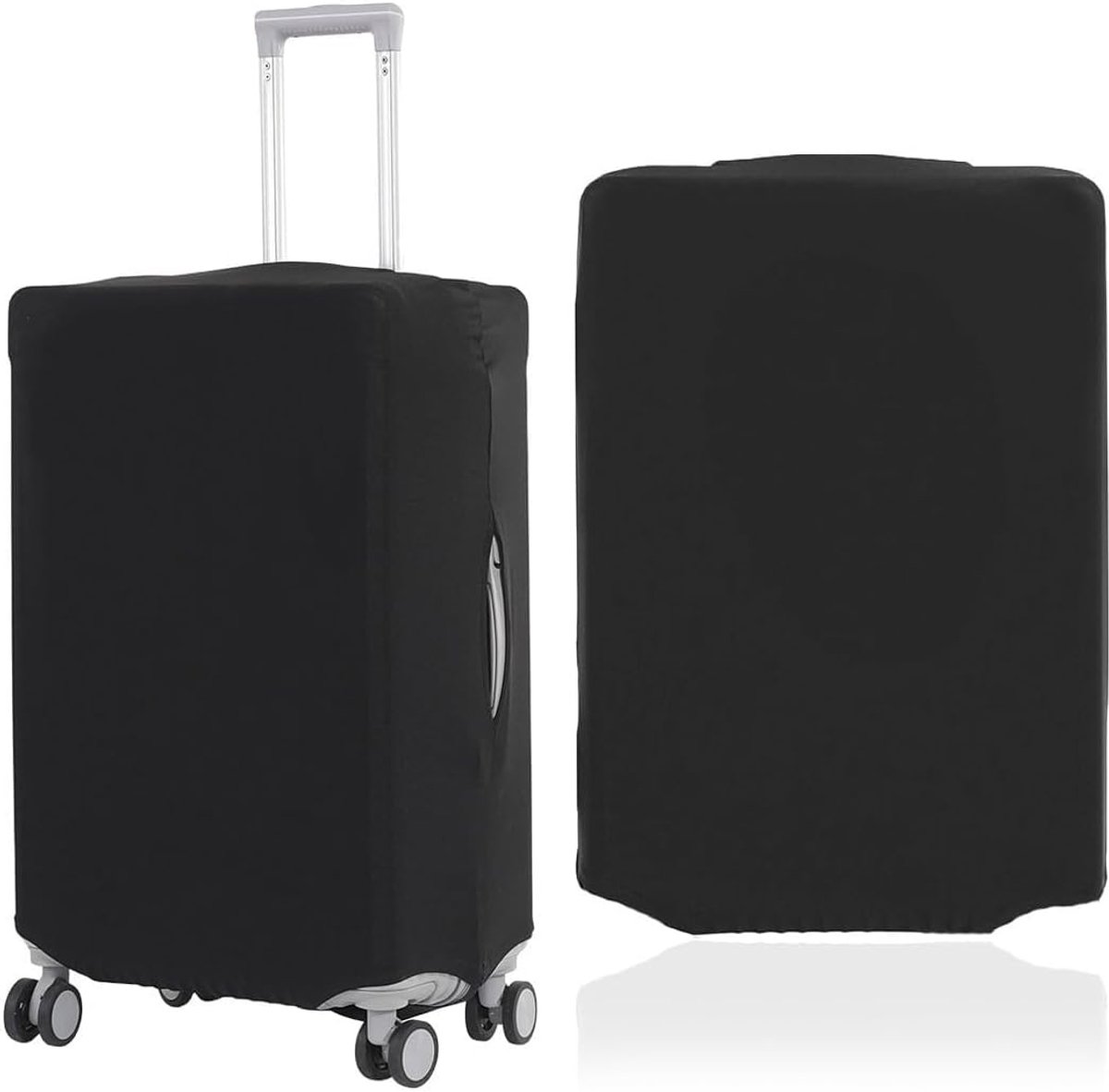 SnelShoppen - XL Zwarte Koffer Beschermhoes - Elastische Luggage Cover - Wasbaar en Krassenbestendig - Perfect voor Reizen en Vakantie