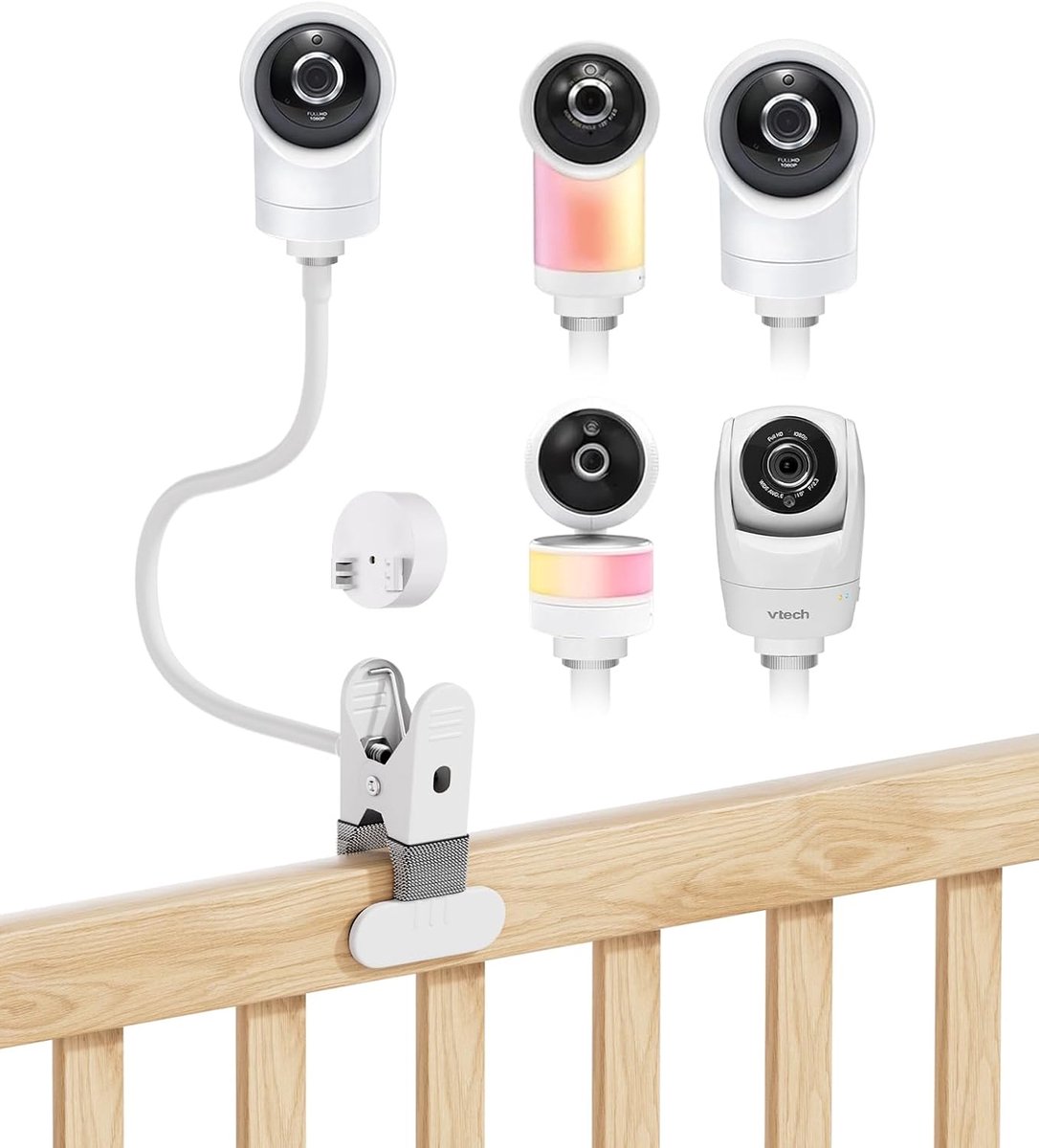 SnelShoppen - Flexibele Zwenkbeugel voor Babyfoon en Camera, Compatibel met VTech en LeapFrog, 1/4 Inch Draad, Ideaal voor Thuis en Op Reis, Verstelba