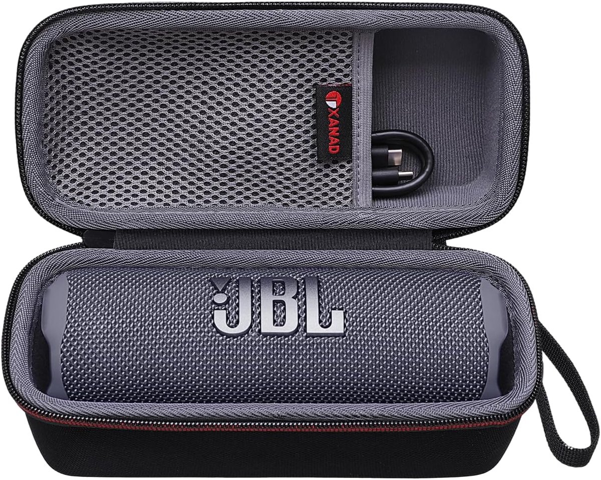 SnelShoppen - Harde Beschermhoes voor Bluetooth Speakers - Compatibel met Draagbare Speakers - Grijs - Voor JBL Flip 7/6, Grip, Tuner 2/3 en Essential