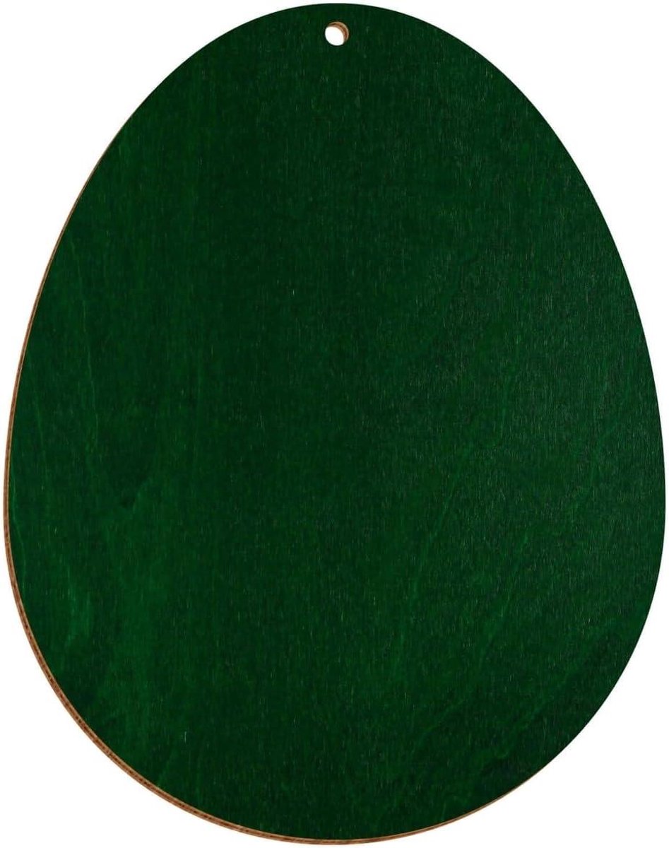 Houten Paaseieren - Decoratie Eieren - Paasdecoratie Maken - Aan Beide Zijden Gelakt - Keuze 3-50cm - Donkergroen