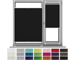 Plisségordijn Verduistering - Raambekleding - Privacy en zonwering - Top Down Bottom Up - 38 x 175 cm - Zwart