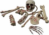 Halloween - Horror skelet botten met bloed 200 cm - Halloween thema decoratie