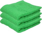 3x Luxe handdoeken groen 50 x 90 cm 550 grams - Badkamer textiel badhanddoeken