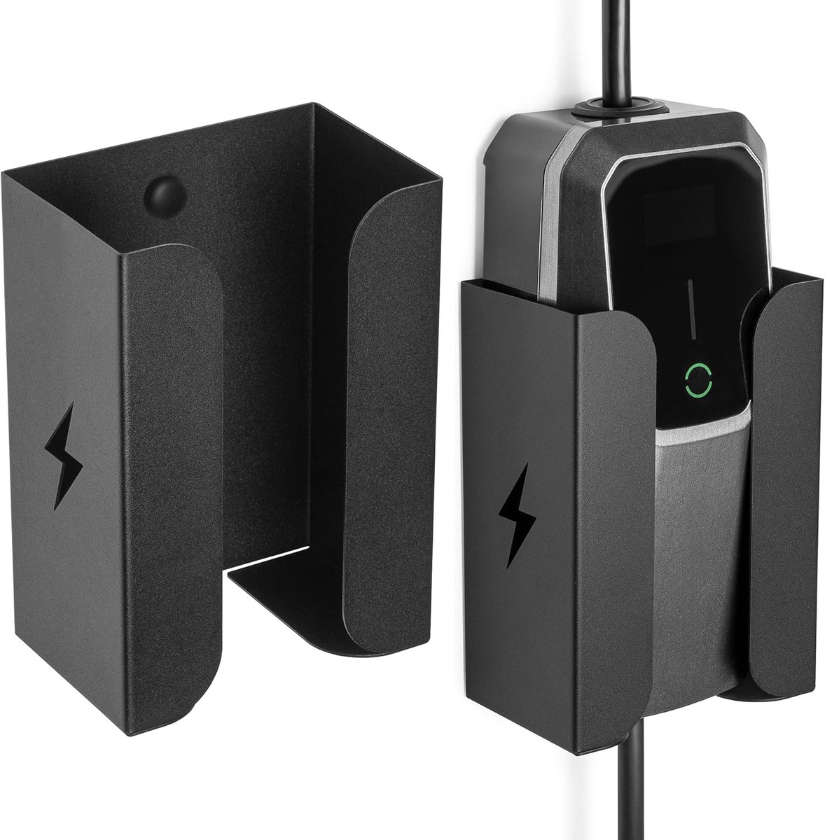 SnelShoppen - Electric Car Wall Mount Metal • Oplaadstation EV Control Box • Haak en Haken voor Type 2 Oplaadkabel • Draagbare Charger EV Mode 2 • Rob
