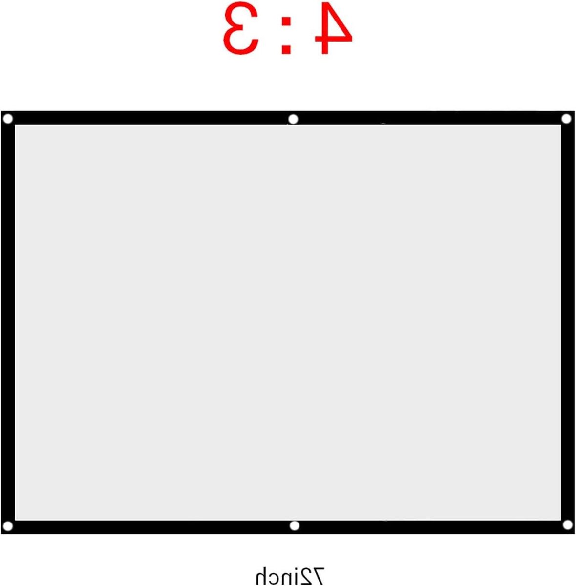 Projectiescherm - Opvouwbaar Doek - Thuisbioscoop Creëren - Kreukvrij Materiaal - 72 Inch - Wit