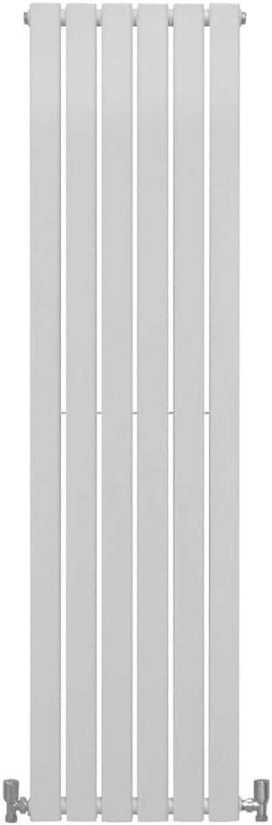 SnelShoppen - Moderne Decoratieve Radiator 1600mm x 420mm - Stijlvolle Centrale Verwarming Stalen Paneel Radiator Wit - Inclusief Schoonmaakborstel +