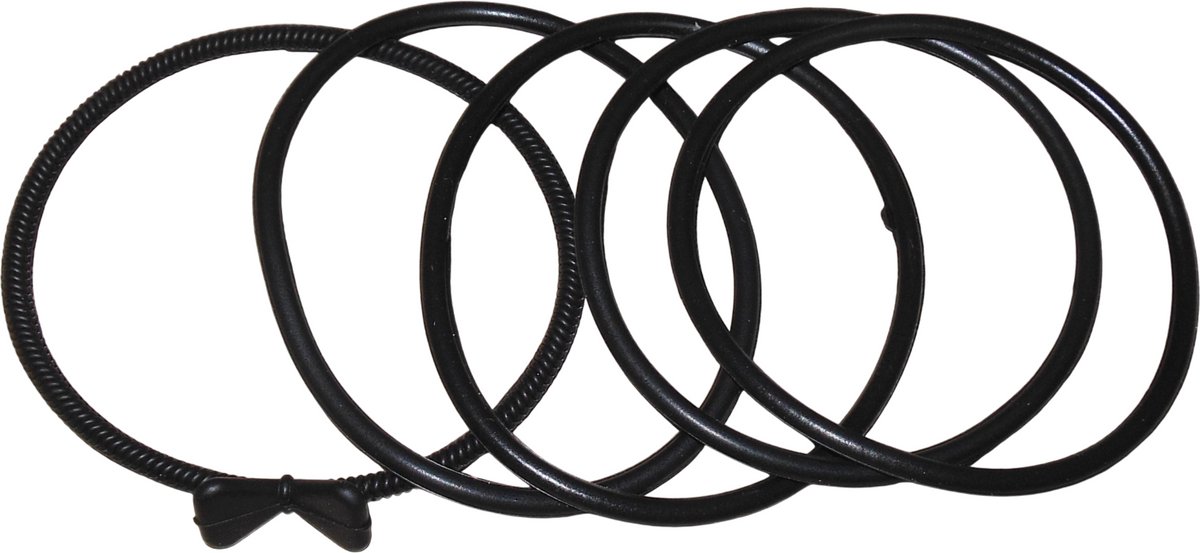 Elastiek rubber zwart #1