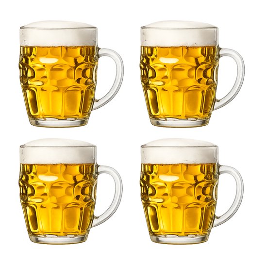 Professionele Bierglazen - (4 stuks) - 550ml - Bierglas - Bier - Glas - 55cl/0.55L - Pils - Glazen set - Hoogwaardige Kwaliteit - Speciaal Bier - Biermokken - Oktoberfest