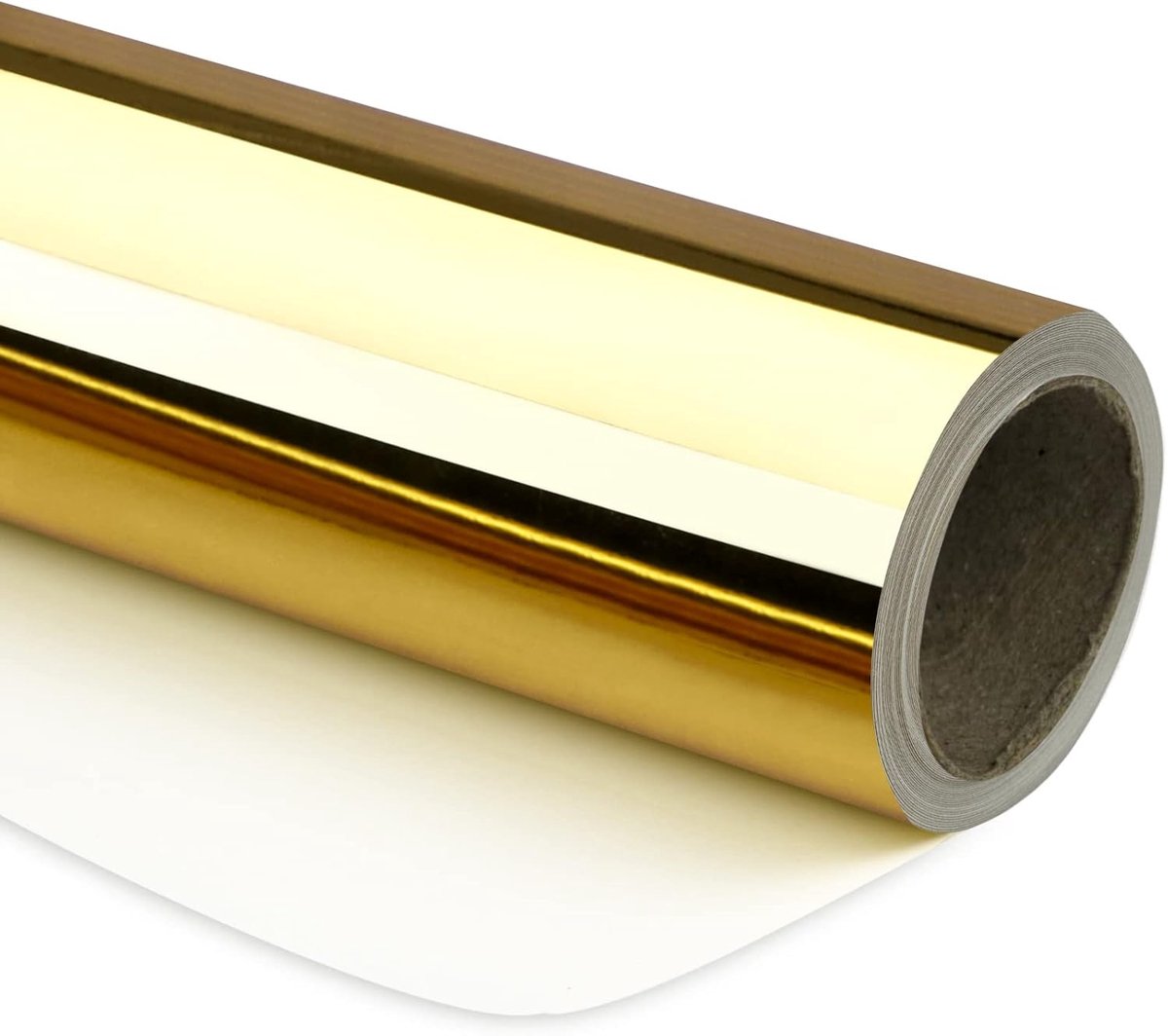 SnelShoppen - Goud Metallic Cadeaupapier - 44.5cm x 10m - Stevig Verpakkingspapier voor Verjaardag, Bruiloft, Kerst & Babyshower