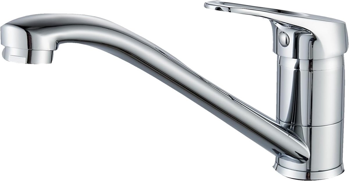 SnelShoppen - Keukenmengkraan met 360° Draaiende Uitloop, Enkele Hendel, Keramisch Cartouche, 60cm Slang, Koper Chroom, Duurzaam en Modern Design voor