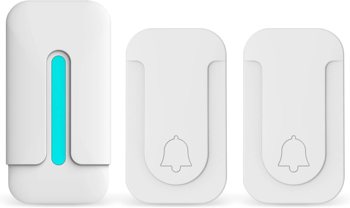 SnelShoppen - Draadloze WiFi Deurbel Set - Waterdicht, Zelfwerkende Drukknop, Smartphone App Controle, 4-Staps Volume, Slimme Huishoudfunctie, Ideaal