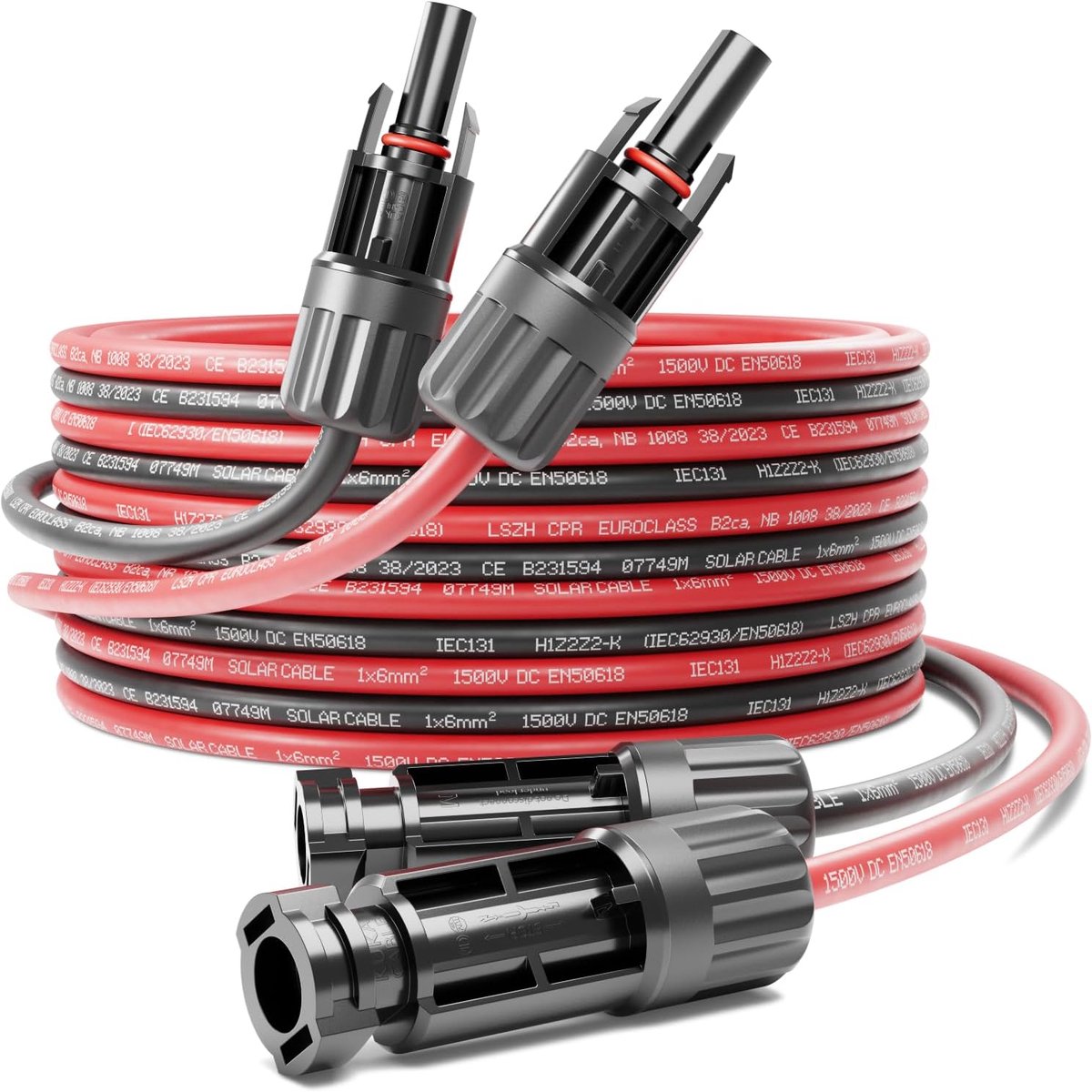SnelShoppen - 3m PV4 Solar Cable Extension Kit 6mm² - Weerbestendig UV-bestendig IP68 - Voor Zonnepaneel Systemen - Serieel & Parallel Kabels - 1kV AC