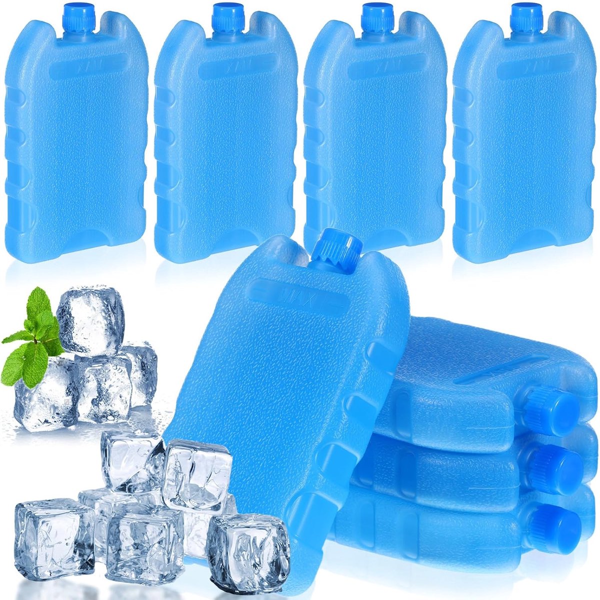 SnelShoppen - 8 Herbruikbare Koelaccu's voor Koelboxen, Effectieve Koeling voor Kantoor, Slaapkamer, Woonkamer, Lunchboxen en Kamperen, Compact en Lic