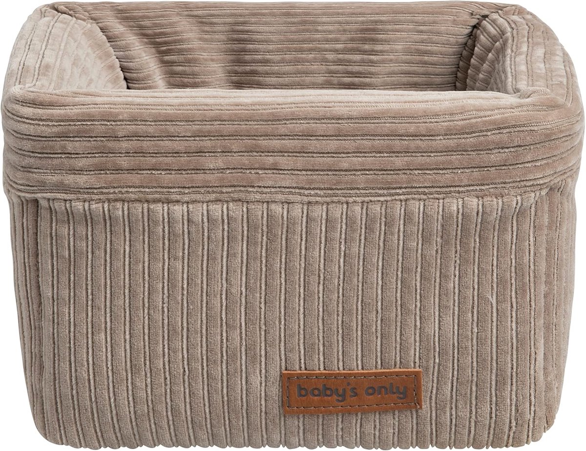SnelShoppen - Verschoonmand - Opbergmand - Ladekast - Babykamer accessoires - Gebreid - Waterafstotende bodem - Kleur Clay - Perfect voor luiers, crèm
