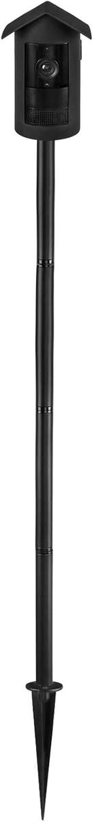 SnelShoppen - Silicone Hoes + Cone Grondspike Houder voor Buiten Camera Plus Batterij - Zwart - Bescherming tegen Vocht en Stof