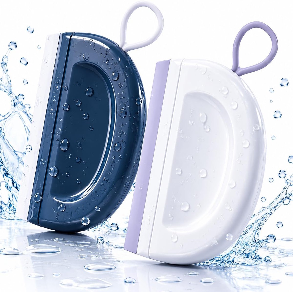 SnelShoppen - 2 Stuks Mini Glas Wiper - Multifunctionele Douche Wiper voor Badkamer, Keuken en Raam - Klein en Effectief, Krasvrij en Duurzaam