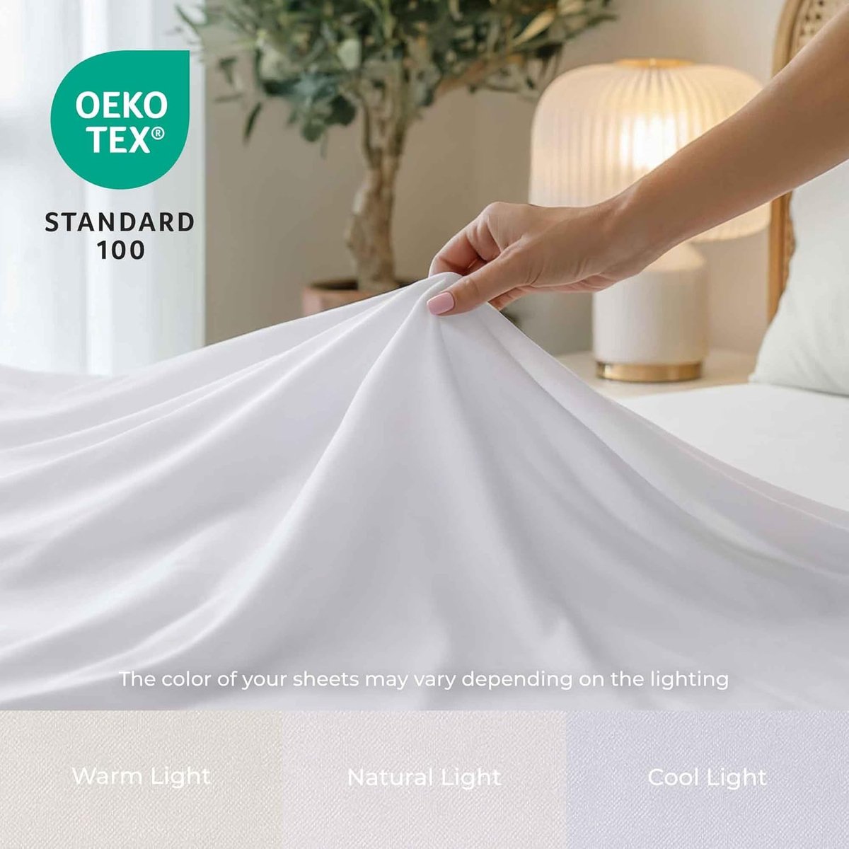 SnelShoppen - Luxe Fitted Sheet 230x270 Wit - Ultra Zacht Microfiber - Geschikt voor Dubbele Bedden 140x200/150x200 - Oeko-Tex Gecertificeerd