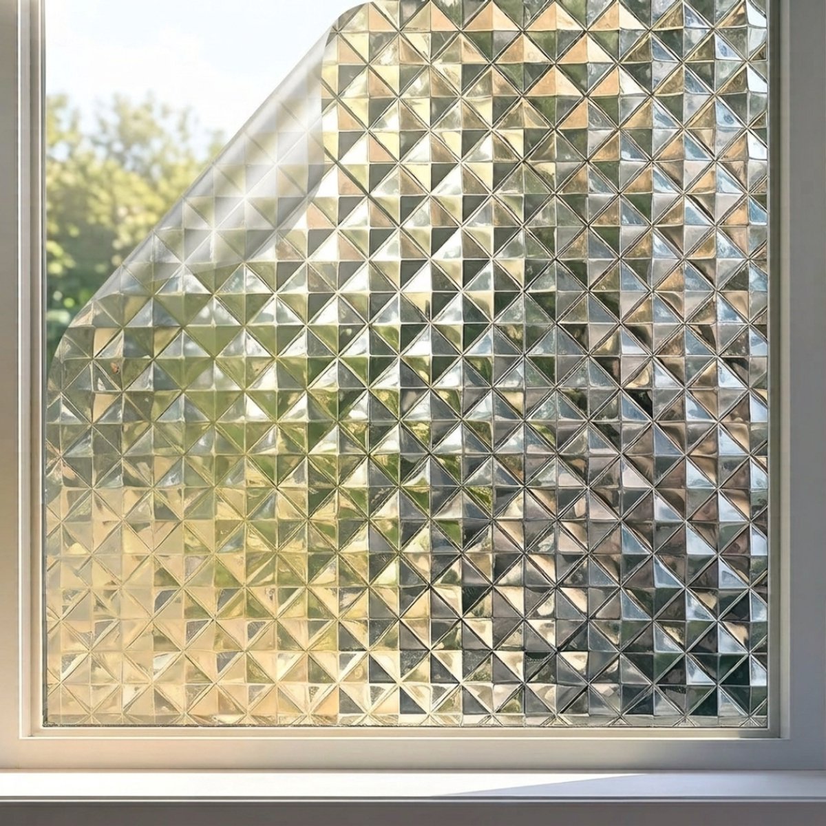 CLGP® Raamfolie Glas in Lood - Zelfklevend - Antieke Look - Lood Regenboog